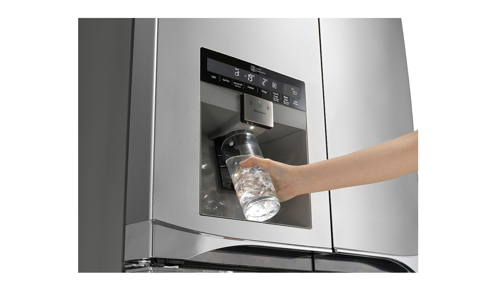 LG 712L French Door Fridge with Anti-fingerprint Brushed Finish, GF-5L712PL